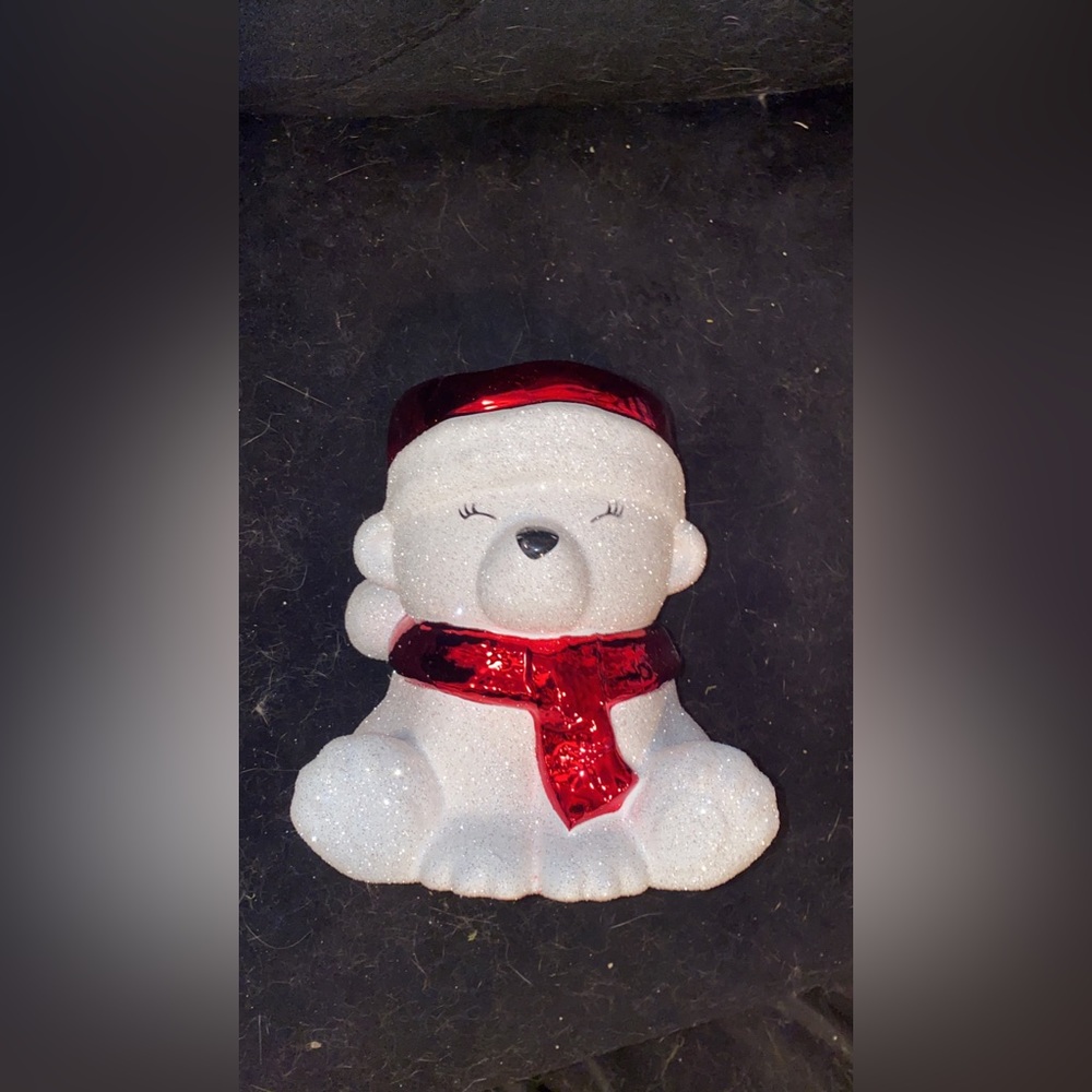 Bath and Body Works Santa Bear 3 Wick Candle Holder